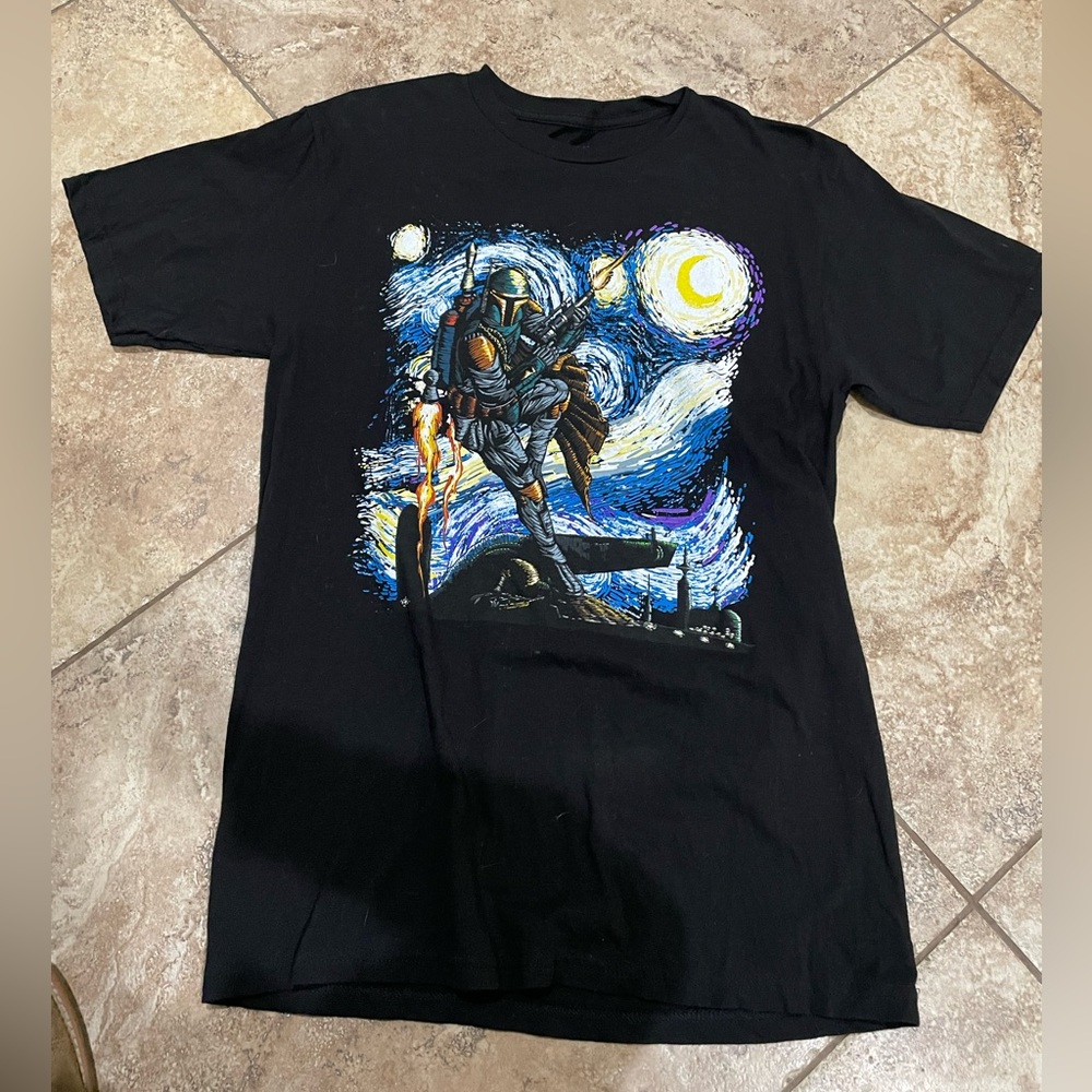Boba Fett/ Starry Night Painting Tee Shirt